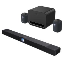 WiiM Bar Sub Pro and 2 Sound Lite 5.1.2 Dolby Atmos Wireless Home Theater System BLACK