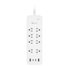 Ultralink ULPSP8P Performance Surge Protector 8 Outlet with USB-C & USB Charging WHITE