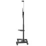 Kanto MTM86PL Height Adjustable Rolling Cart for 55"-86" TVs BLACK