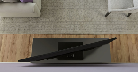 SANUS VSTV1 Swivel TV Stand for 32 to 60 Inch TVs Black