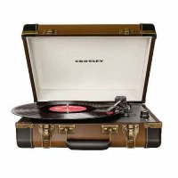 Crosley CR-6019A-BR Executive USB Portable Turntable