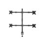 Rocelco DM4 Quadruple Monitor Desk Mount BLACK