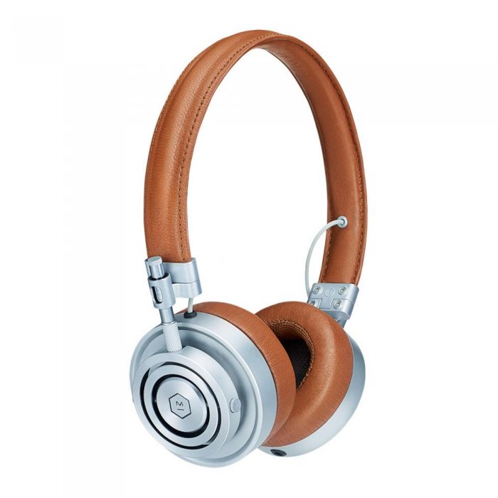 Master & Dynamic MH30 Foldable On-Ear Headphones SILVER/BROWN - Click Image to Close