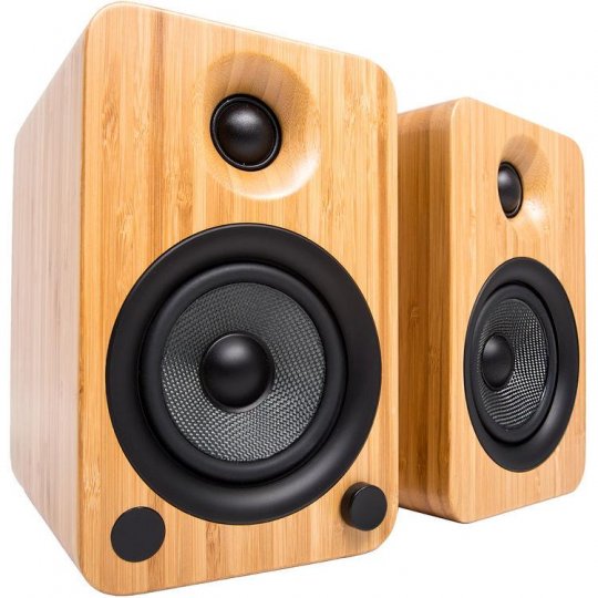 Kanto YU4Bamboo 70W (RMS Power) 2-Way Powered Bookshelf Speakers (Pair) BAMBOO