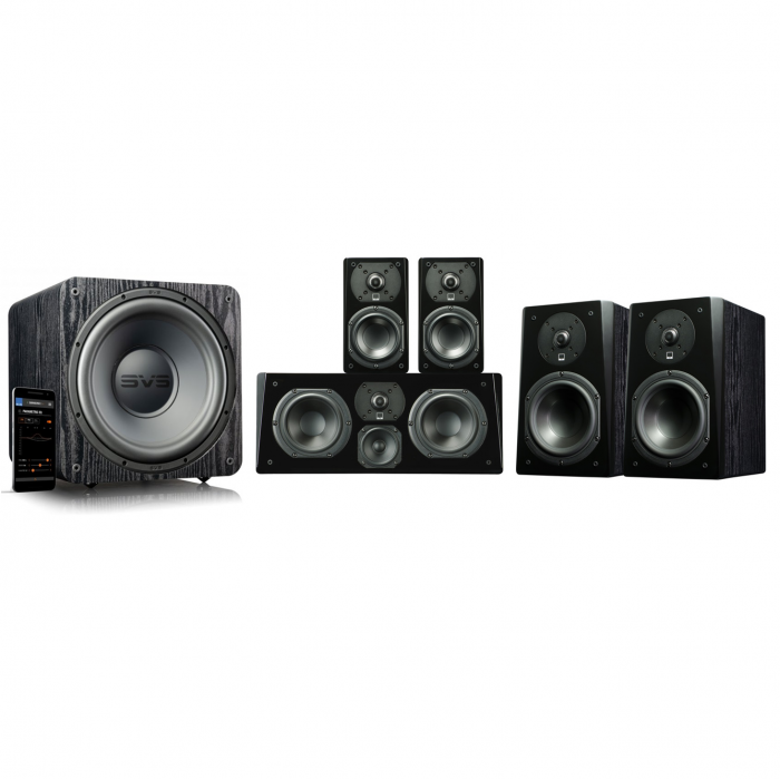 SVS Prime Bookshelf Surround System Bookshelf/Satellite/Center/SB 1000 PRO SUB BUNDLE - Click Image to Close
