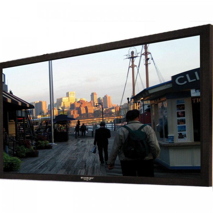Grandview LF-PU 92" Permanent Fixed-Frame Projection Screen SILVER 16:9 - Click Image to Close