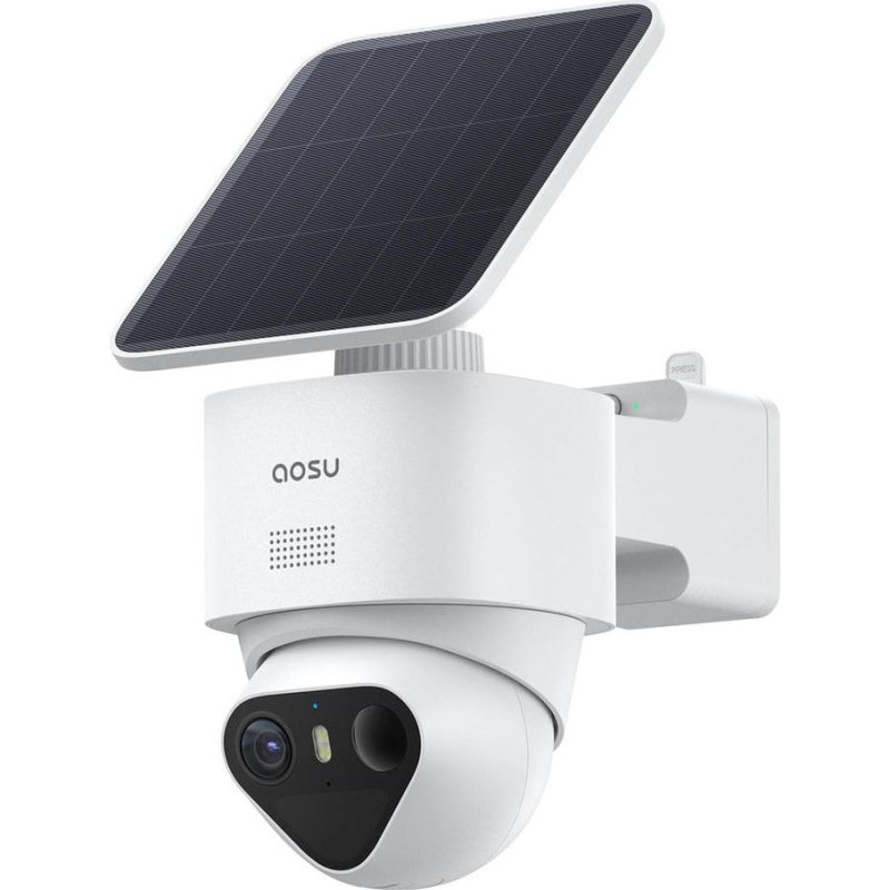 aosu C9X11-1 SolarCam T2 Ultra 4K TrueColor Solar-Powered 360° PTZ Outdoor Security Camera WHITE