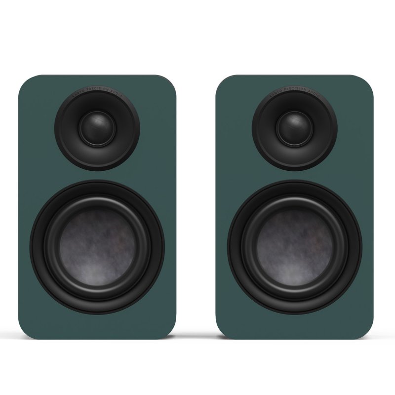 Kanto Living YU4 Passive 2nd Gen Passive Bookshelf Speakers with 1” Silk Dome Tweeter and 4” Abaca-Reinforced Woofer GREEN