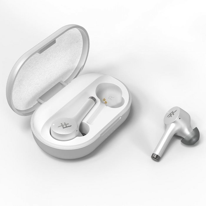 iFrogz Airtime Pro Wireless Earbuds w Case WHITE - Click Image to Close