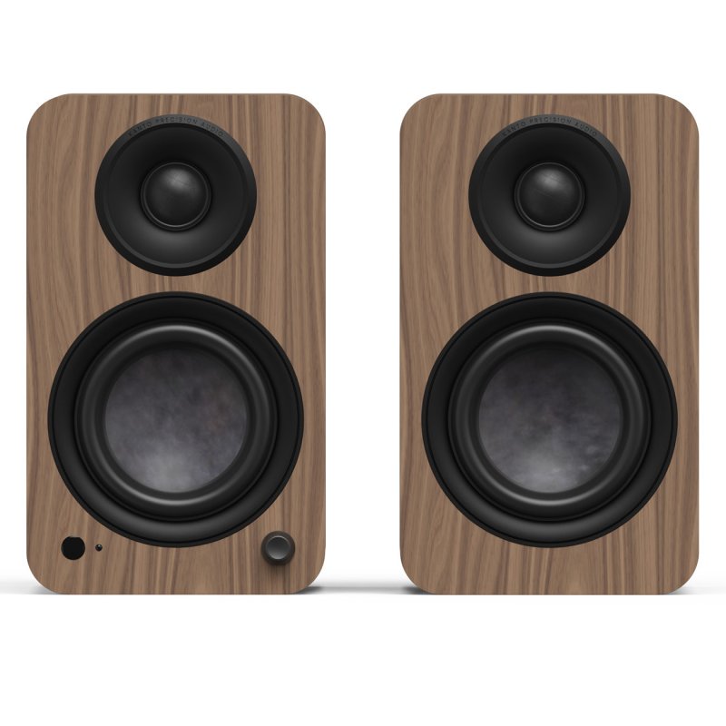 Kanto Living YU4 2nd Gen (2nd Gen) 160 W Powered Speakers System with Bluetooth 5.3 Phono Preamp USB-C WALNUT