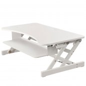Rocelco DADR Sit-To-Stand 37-Inch DELUXE Adjustable Desk Riser WHITE