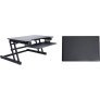 Rocelco ADR+MAFM Adjust-Height Sit/Stand Desk BLACK