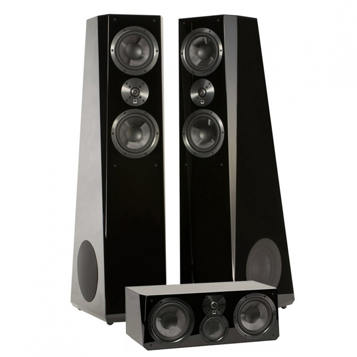 SVS Ultra Tower Loudspeaker + Ultra Center Reference-Grade Center GLOSS BLACK - Click Image to Close