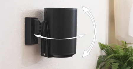 SANUS WSWME11 Adjustable Speaker Wall Mount for Sonos Era 100 Single Black