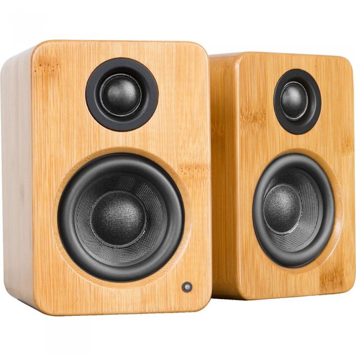 Kanto YU2BAMBOO Powered Desktop Speakers BAMBOO - Open Box - Click Image to Close