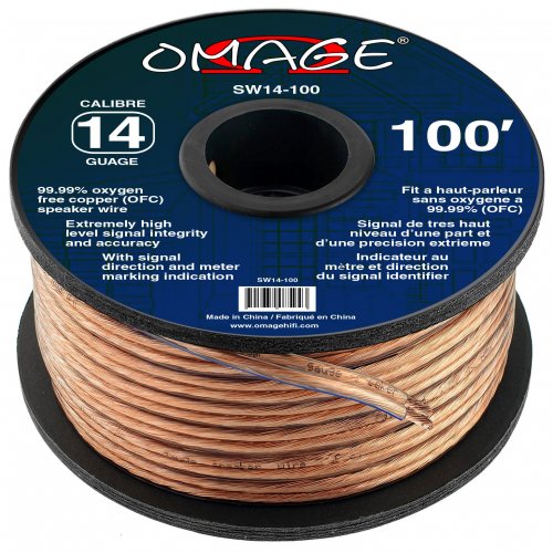 Omage Sw14 100 14 Gauge Oxygen Free Copper Speaker Wire 100 Foot Canada Electronicsforless Ca Sw14 100