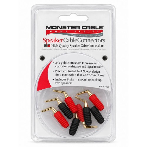 Monster Cable AGPTRH2 Twist-On Angled Speaker Pins 8-Pack