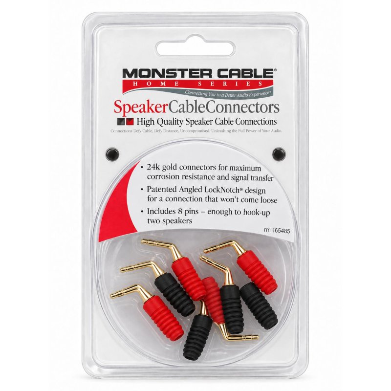 Monster Cable AGPTRH2 Twist-On Angled Speaker Pins 8-Pack