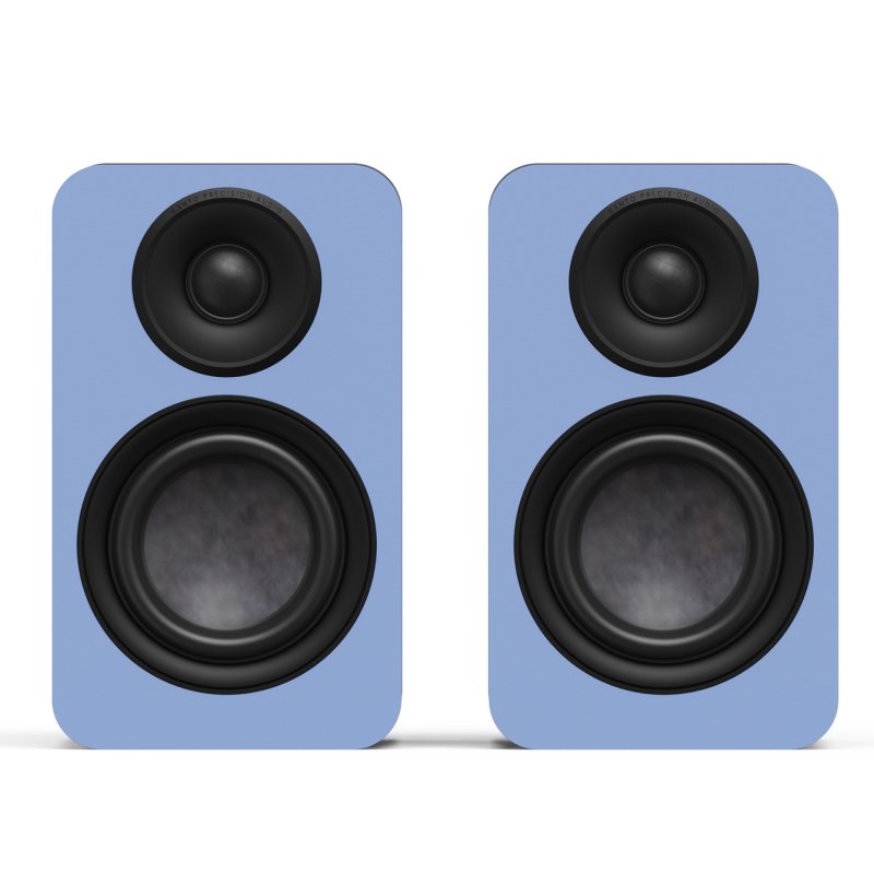 Kanto Living YU4 Passive 2nd Gen Passive Bookshelf Speakers with 1” Silk Dome Tweeter and 4” Abaca-Reinforced Woofer ICE BLUE