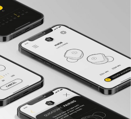 Description image for Master & Dynamic MW08 SPORT Sport Glass Truly Wireless Earphones Kevlar Case BLUE - Open Box