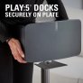 Sanus WSS52 SS51 Wireless Speaker Stand for the Sonos PLAY:5 Single BLACK
