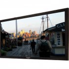 Grandview LF-PU 92\" Permanent Fixed-Frame Projection Screen SILVER 16:9