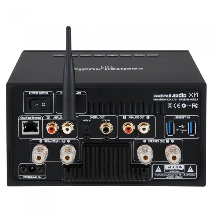 Cocktail Audio X14 All-in-One UPnp Server w DAC + 30W/Ch Amp Ripping & Storage BLACK - Click Image to Close