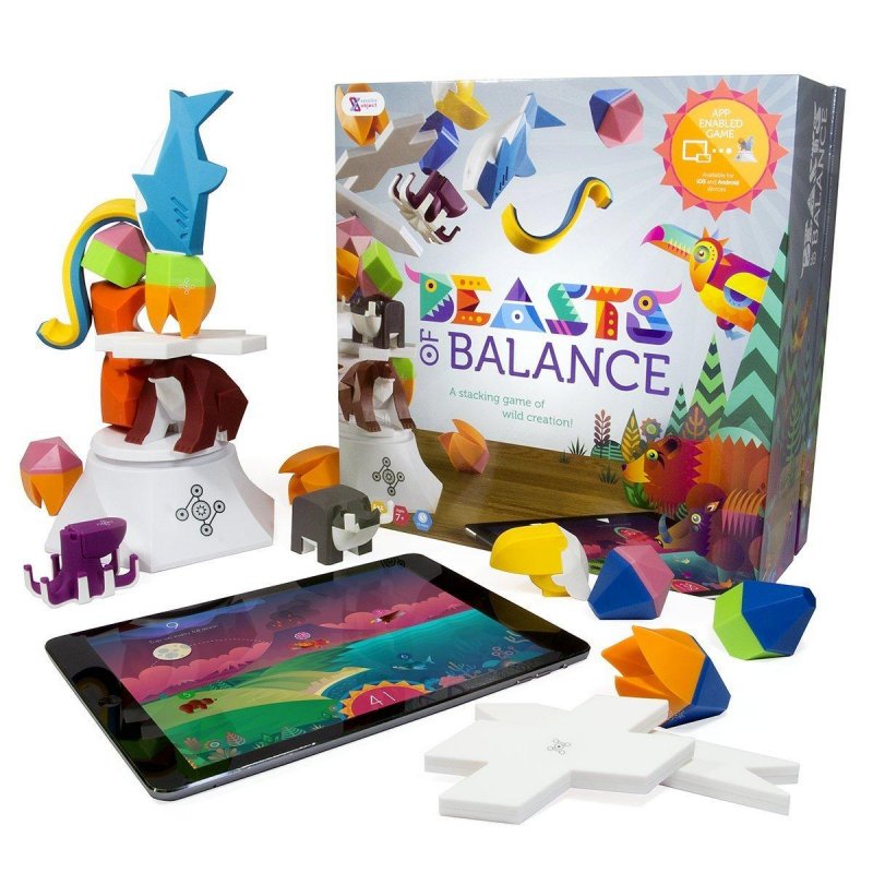 Sensible Object 'Beasts of Balance' A Digital Tabletop Hybrid Family Stacking Game ages 7+