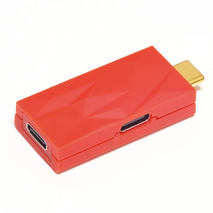 iFi Audio iDefender+CC USB-C to USB-C Ground Noise (Buzz/Hum) Eliminator RED - Click Image to Close