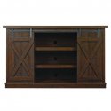 Bell'O COTTONWOOD 60-Inch Barn-Door Style TV Stand (No Tools) ESPRESSO