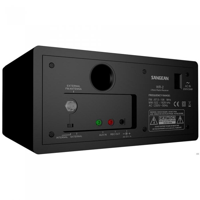 Sangean WR-2 FM-RBDS / AM Wooden Cabinet Digital Tuning Receiver BLACK - Click Image to Close