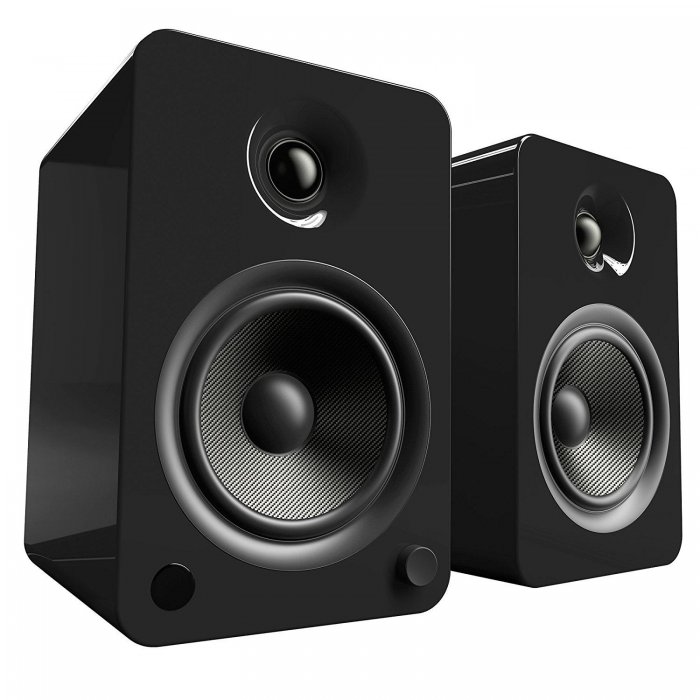 Kanto YU6GB 100W (RMS Power) Powered Speakers with Bluetooth and Phono Preamp GLOSS BLACK - Click Image to Close