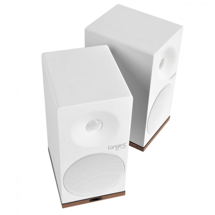 Tangent Spectrum X5 Bluetooth Danish Designed Powered Bookshelf Speakers (Pair) WHITE - Click Image to Close