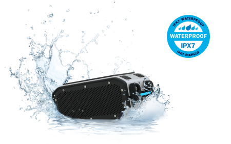 Description image for Braven BRV Pro Wireless Bluetooth Speaker SILVER/CYAN
