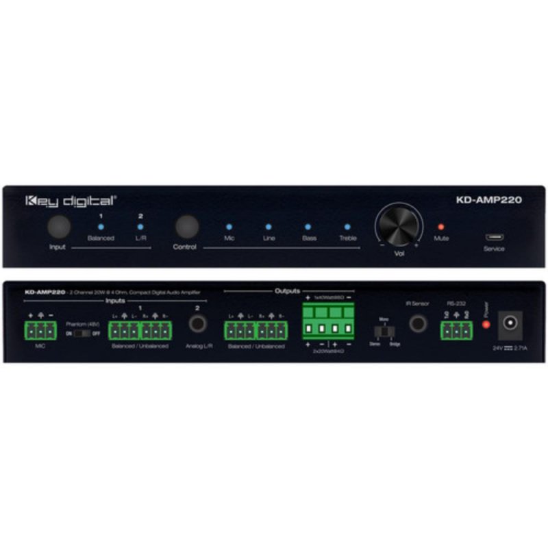 Key Digital KDAMP220 2-Channel Compact Digital Amplifier