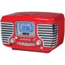 Crosley CR612-RD Corsair Retro Clock Radio CD Player RED