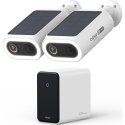 aosu SolarCam P1 Max 4K Solar Security Camera System with aosuCortex AI Hub (2 Cameras) WHITE