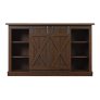 Bell'O HARRIS (a/o Cottonwood) 60-Inch Barn-Door Style TV Stand (No Tools) ESPRESSO