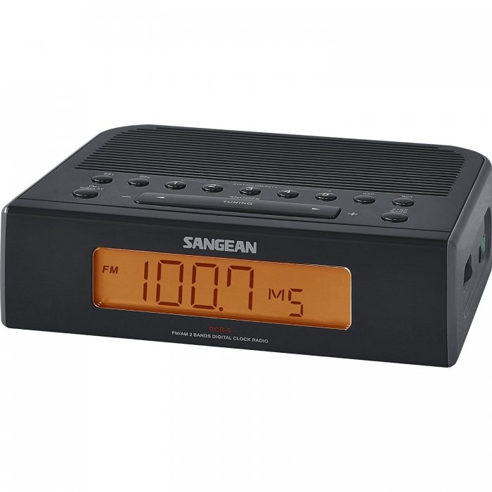 Sangean RCR-5BK Digital AM/FM Clock Radio BLACK - Click Image to Close