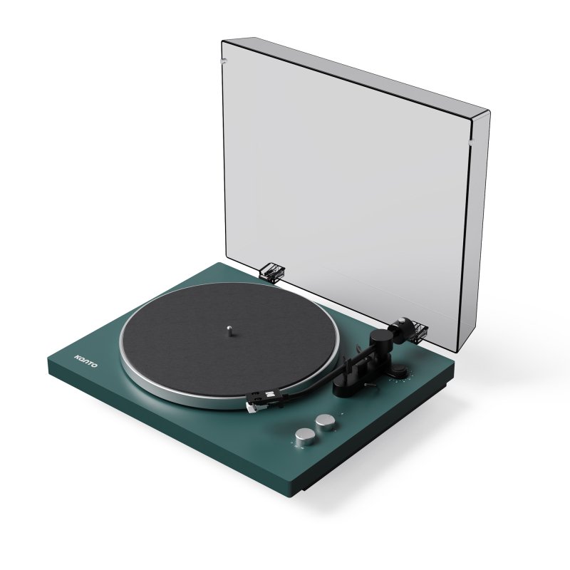 Kanto Living OBI3 2nd Gen Turntable with Bluetooth 5.3 Preamp and Pitch Control MATTE GREEN