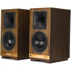 Klipsch THESIXESW Sixes 2-Way Powered Bookshelf Loudspeakers (Pair) WALNUT