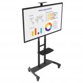 Kanto MTM86PL Height Adjustable Rolling Cart for 55"-86" TVs BLACK