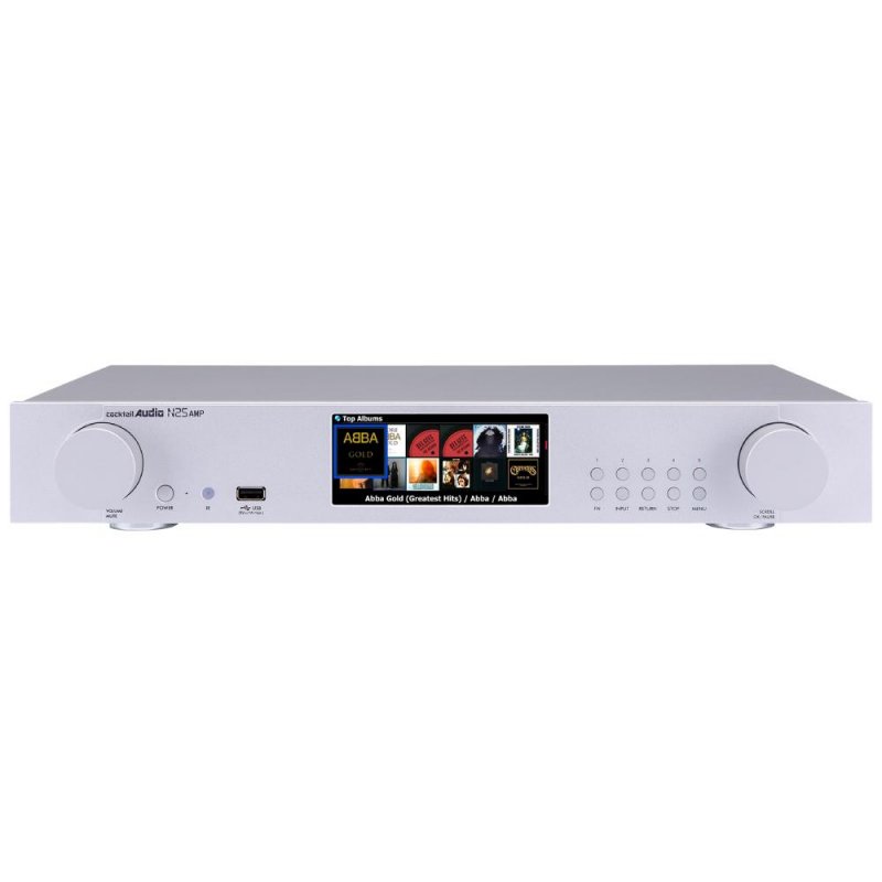 Cocktail Audio N25AMP HiFi Streamer with DAC &amp; 75Watt Amp SILVER