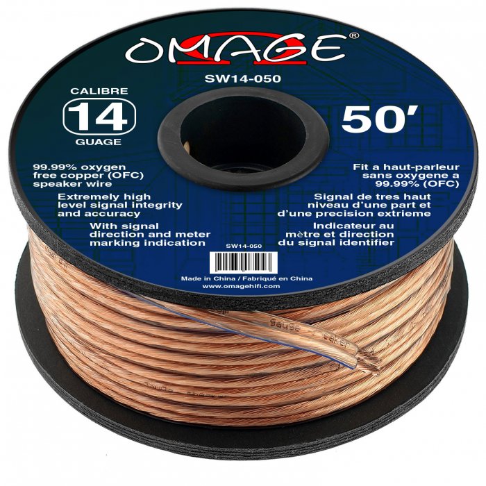 Omage SW14-050 14-Gauge Oxygen Free Copper Speaker Wire 50-Foot - Click Image to Close