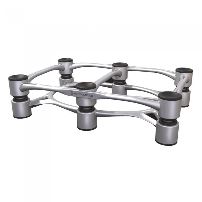 IsoAcoustics Aperta 300 Aluminum Speaker Isolation Stand SILVER - Click Image to Close
