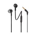 JBL Tune 205 Wired Earbud Headphones with Mic BLACK