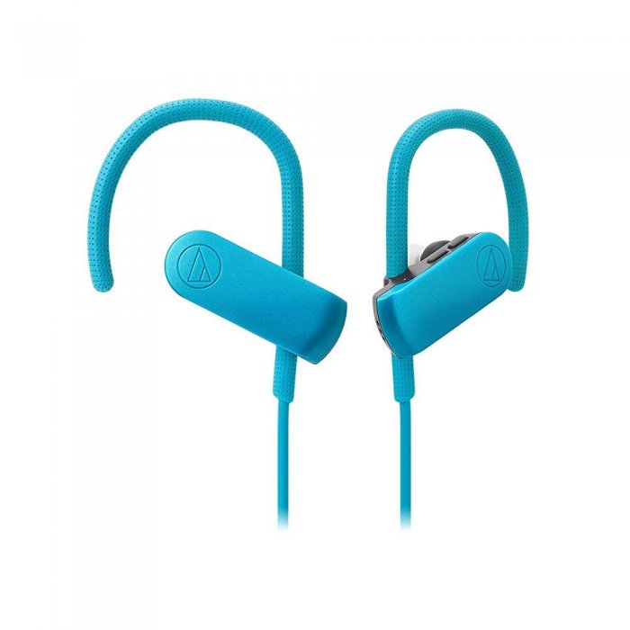 Audio Technica ATH-SPORT50BTBL SonicSport Wireless In-Ear Headphones Blue - Click Image to Close