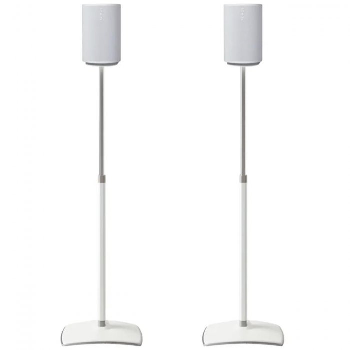 Sanus WSSE1A2 Height-Adjustable Speaker Stands for Sonos Era 100 (Pair) WHITE - Click Image to Close