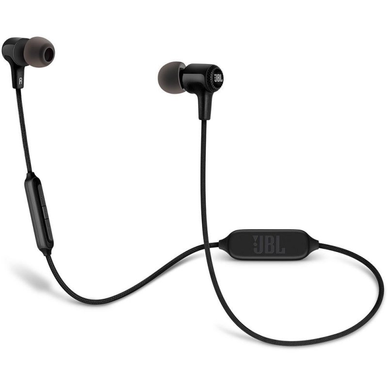 JBL JBLE25BTBLK In-Ear Bluetooth Headphones Single Button Mic Remote BLACK