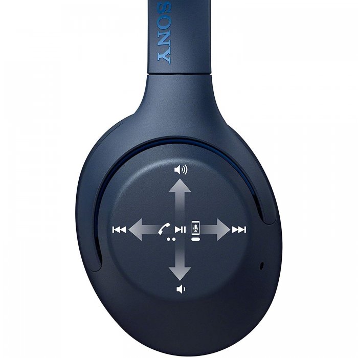 Sony WHXB900N Noise Cancelling Bluetooth Wireless Headphones BLUE - Click Image to Close